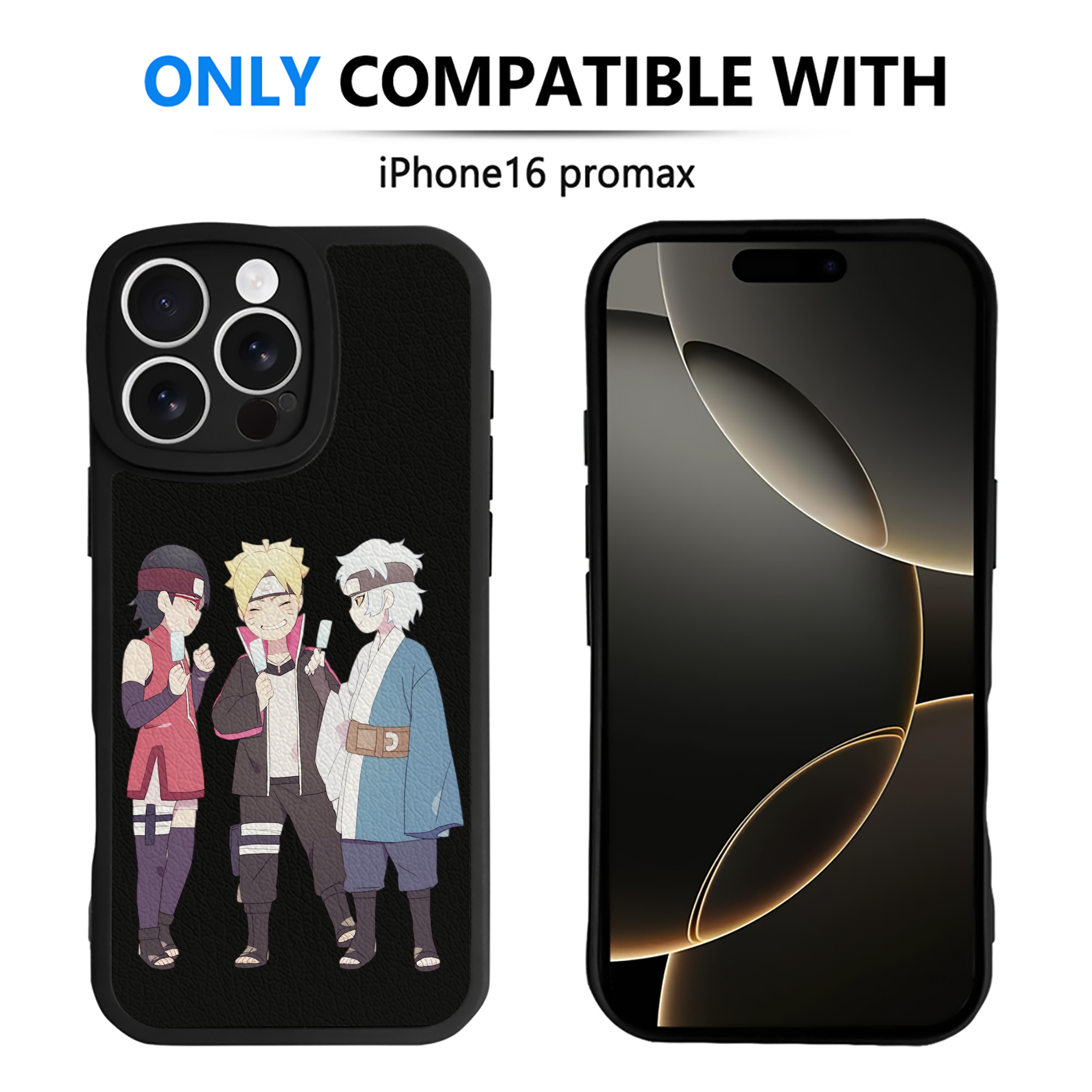 （画像用） NARUTO -ナルト- うちは サラダ Uchiha Sarada 【iPhone 16シリーズ対応】シリコンスマホケース（レザー調） 材質：シリコン